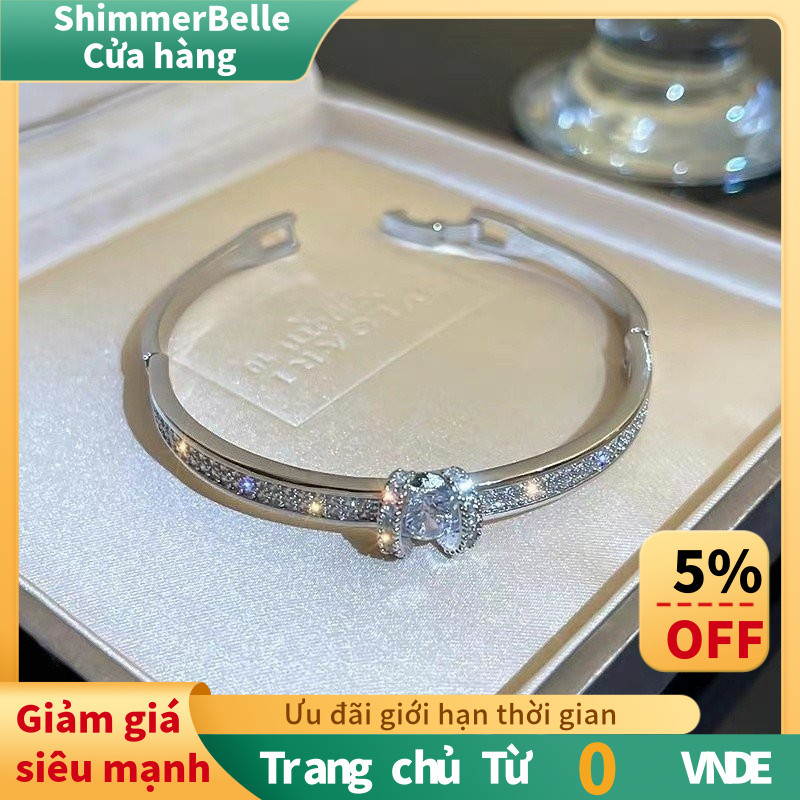 Vòng tay moissanite hình học phong cách cao cấp, phù hợp với nhẫn La Mã AX9E