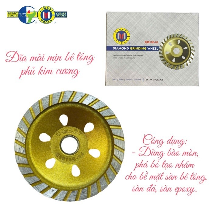 Đĩa mài bê tông Cmart E0010B-04 Cmart chất lượng cao