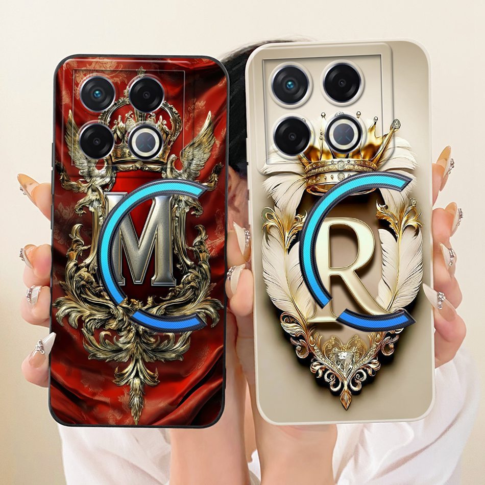 Dành Cho Infinix GT 20 Pro X6871 Royal Crown Chữ Cái Ban Đầu Vỏ Điện Thoại Infinix GT20 Pro Vỏ Silic