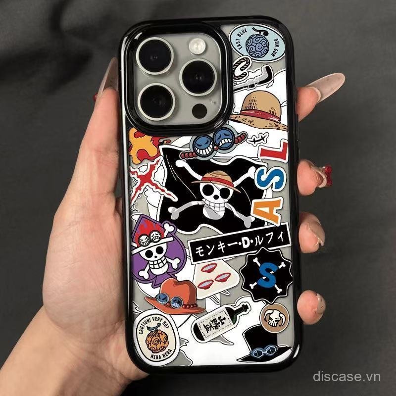 Ốp Điện Thoại One Piece Flag Anime Element Hoạt Hình Thích Hợp Cho iPhone 17 16 15 14 13 12 11 pro m