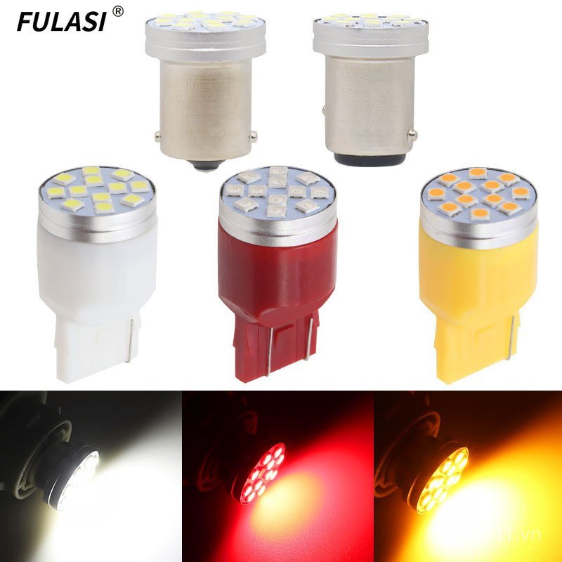 Đèn LED Ô Tô Tín Hiệu 1156 1157 7440 3030 12SMD Đèn Đảo Chiều Xe Máy Đèn Phanh