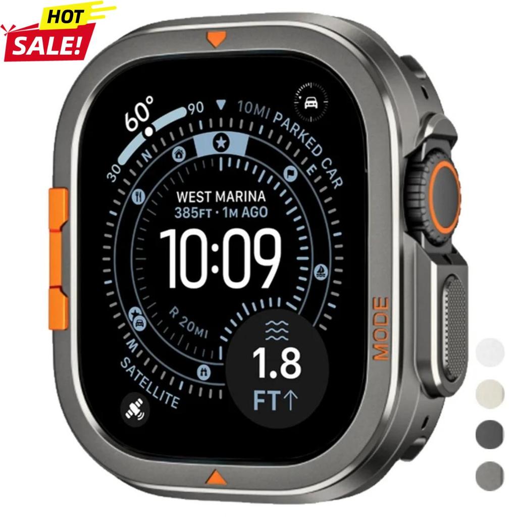 Ốp lưng thép không gỉ sang trọng cho Apple Watch Ultra 3 2 1 49mm S11 46mm iwatch Series 11 10 46mm 