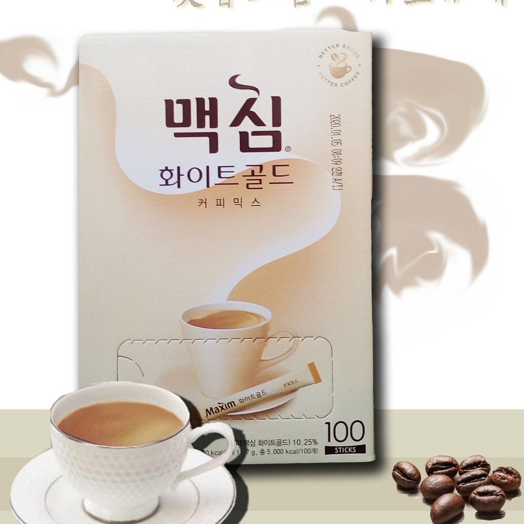 Cà phê nhập khẩu Hàn Quốc Maxim / Maxim Mocha Milk Cà phê ba trong một.g * 00 Que một hộp Đường Việt