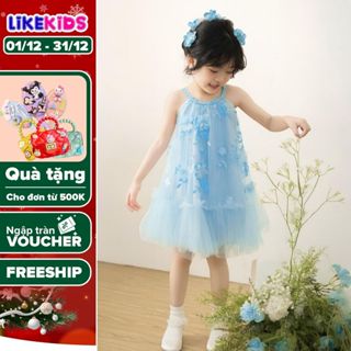 Đấm váy YẾM thời trang cho bé kiểu dáng LƯỚI HOA thoáng mát E13 đủ size từ 12-40kg - LikeKids 