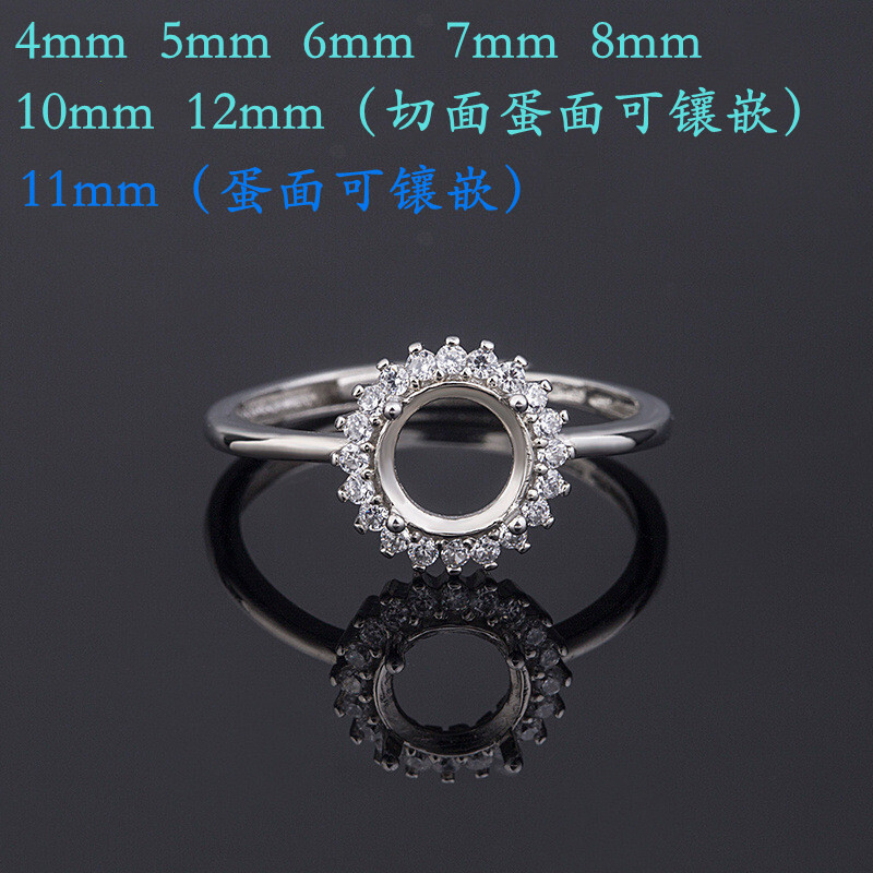 Nhẫn đeo công chúa bạc S925 Thiết lập trống S925 S925