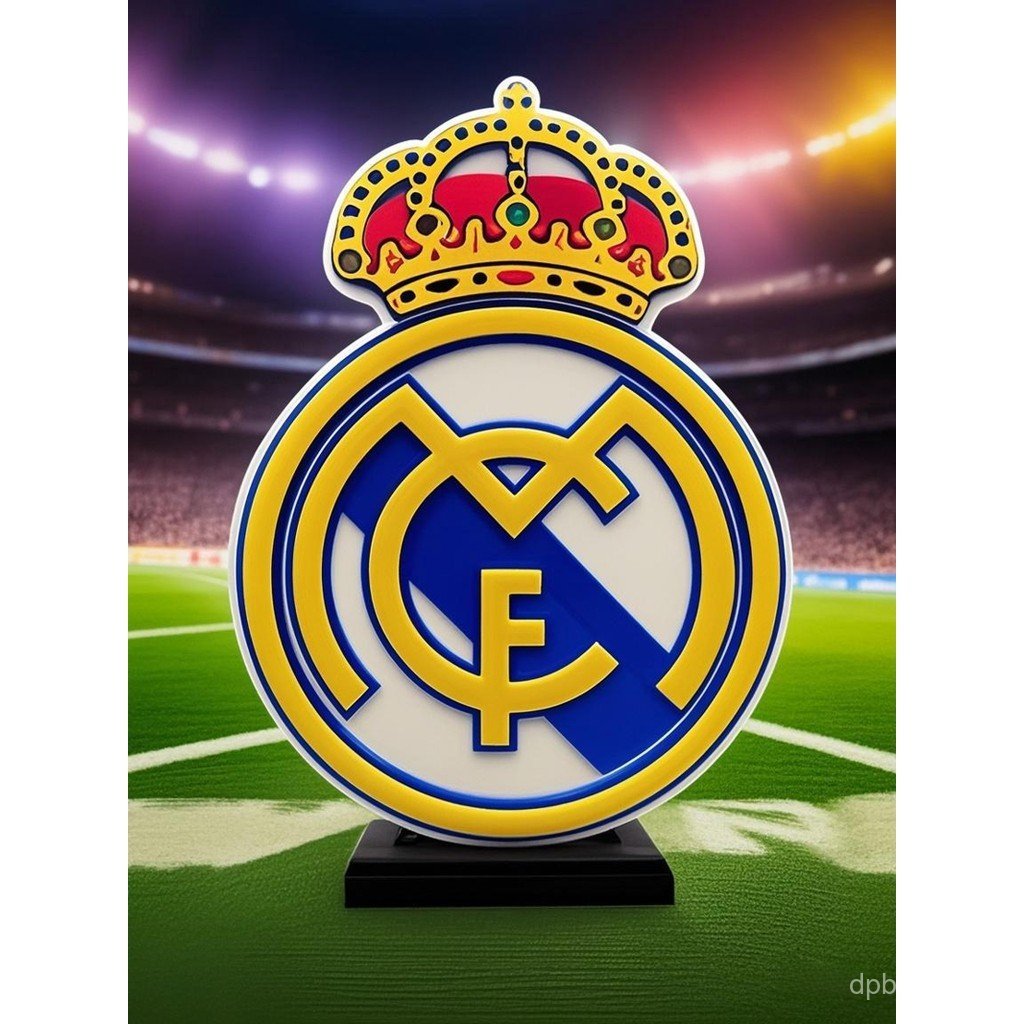Logo Royal Madrid Real Madrid CF Logo Đế phông chữ ba chiều Logo đội tuyển