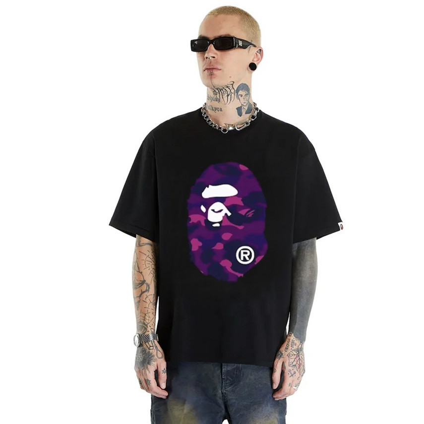 Áo thun tay ngắn đầu gorila đa màu sắc, 100% cotton, thời trang