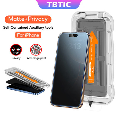 TBTIC Privacy Matte Bảo vệ màn hình Kính cường lực cho iPhone Air 17 16 15 14 13 12 11 Pro Max Plus XR X Xs Chống vân tay Dễ dàng cài đặt Bảo hiểm toàn diện