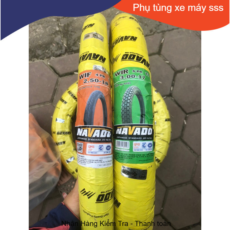 Lốp trước sau Win 100/110 Navado - Thông số lốp xe Win trước 250-18 và 300-17 zin (4PR, 6PR)