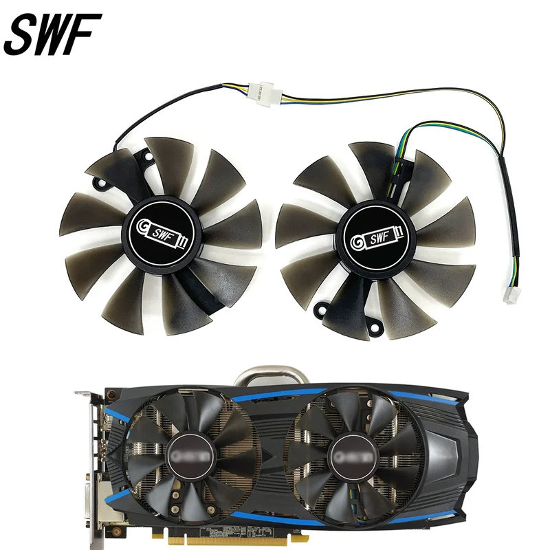 2 Cái / bộ GA91S2H GTX 1060 EXOC 3GB GPU Quạt Làm Mát Cho KFA2 GALAX GeForce GTX1060 EXOC 6GB GeForc