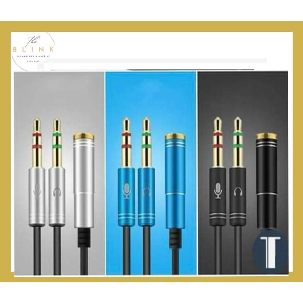 Jack Gộp Audio Và Micro thành Jack 3.5 - gộp audio và mic 3.5 ra tai nghe (Loại đẹp)