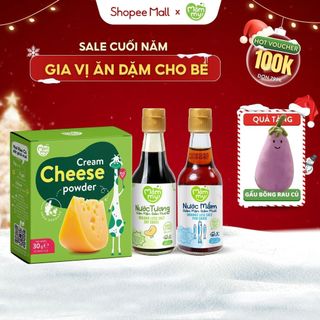  Combo Gia Vị Ăn Dặm Cho Bé Mămmy Nước tương Nước mắm Hộp phô mai tách muối tăng hương vị giúp bé ăn ngon 
