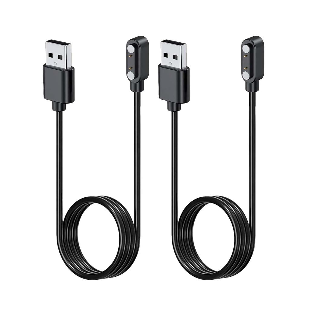 [2 gói] Bộ sạc cho đồng hồ thông minh SOUYIE H66, Cáp sạc USB từ tính 3.28ft / 1m, Thay thế cáp sạc 
