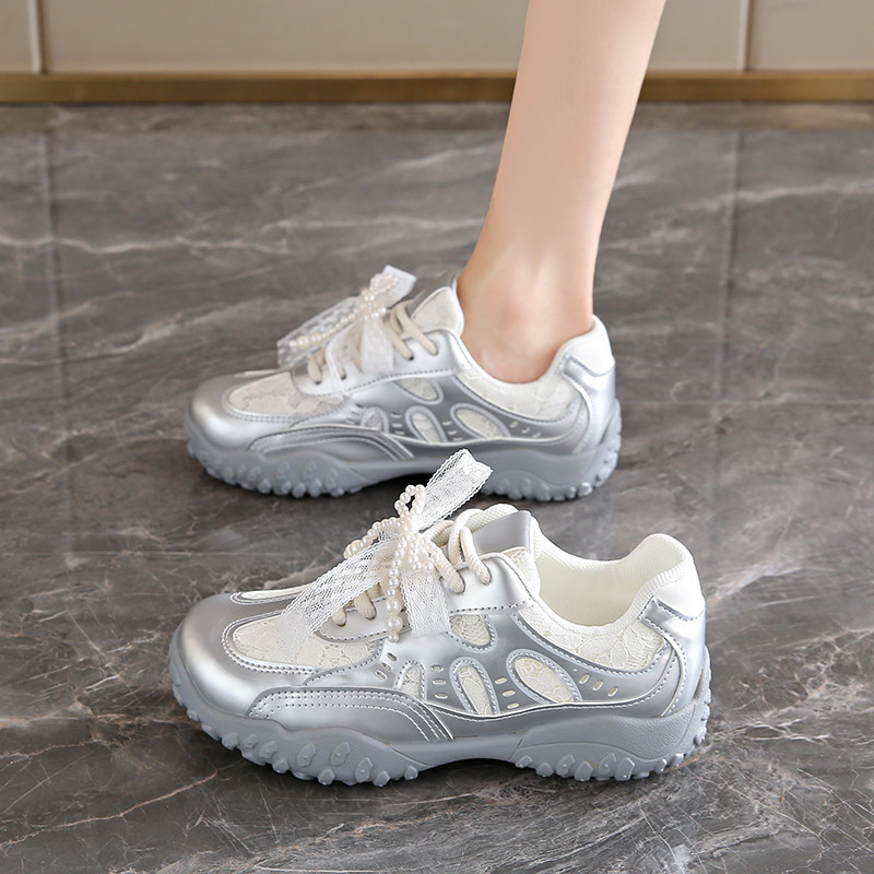 Women's Shoes L0802-Spring and Summer New Hiking Shoes Breathable Sports Shoes Dad Soft Sole Running