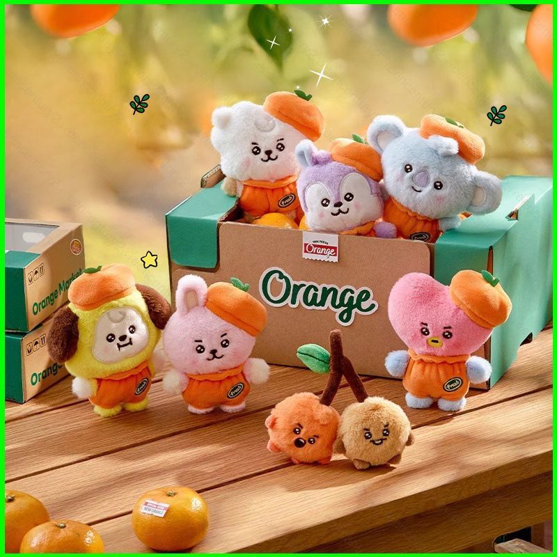 GC BTS BT21 RM Jin TATA KOYA Orange Party Series Búp bê bông sang trọng đồ chơi sang trọng dành cho 