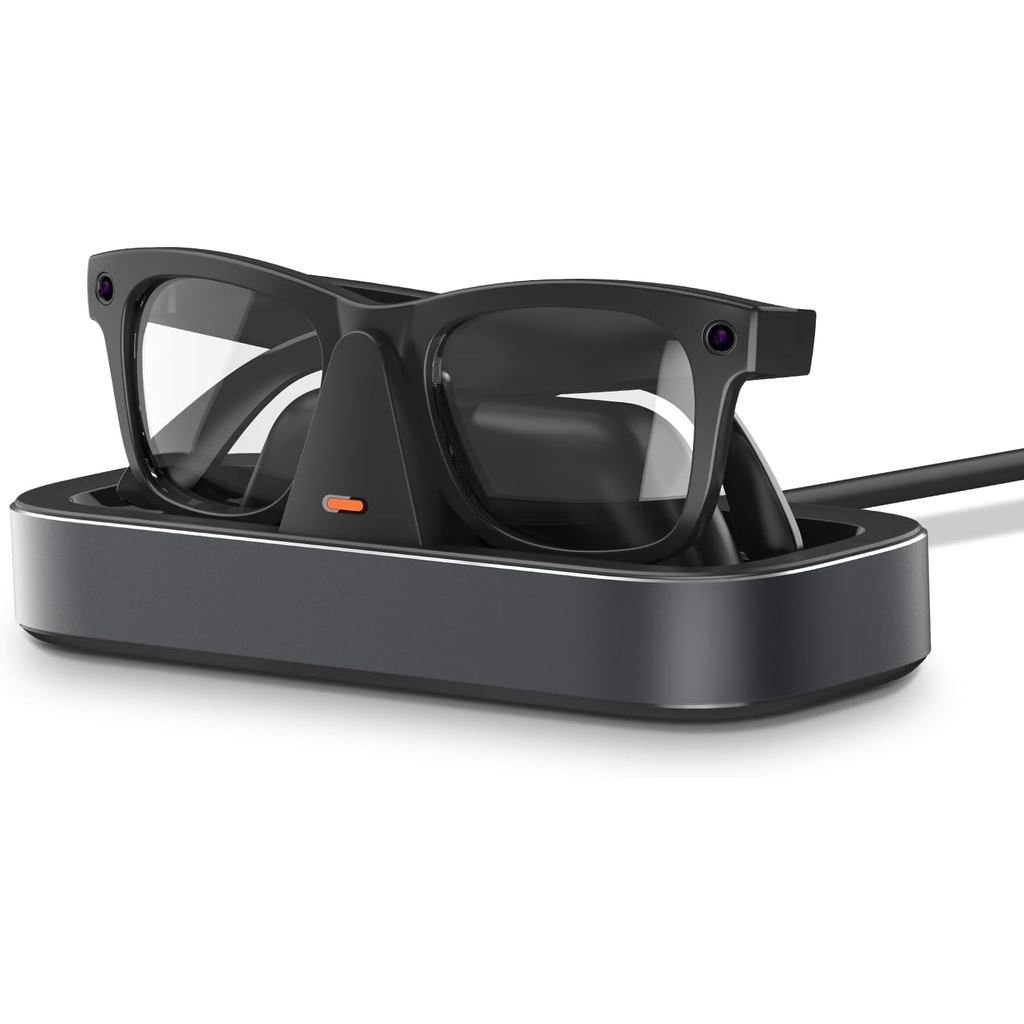 Trạm sạc cho kính Meta Ray-Ban - Wayfarer, Skyler, Headliner & Oakley Meta HSTN Sạc có đèn báo LED, 