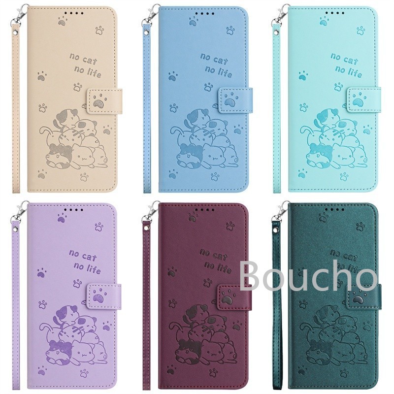 Mới Đáng Yêu Dễ Thương Cho Thú Cưng Ví Da Flip Case Cho Itel A50 A50C A60 A60S A70 S23 P55 P55T P65 