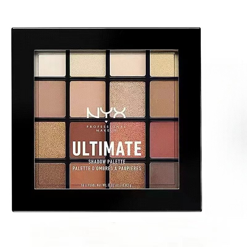 Bảng phấn mắt NYX 16 màu tông màu đất mờ ngọc trai lâu trôi không thấm nước TRDK