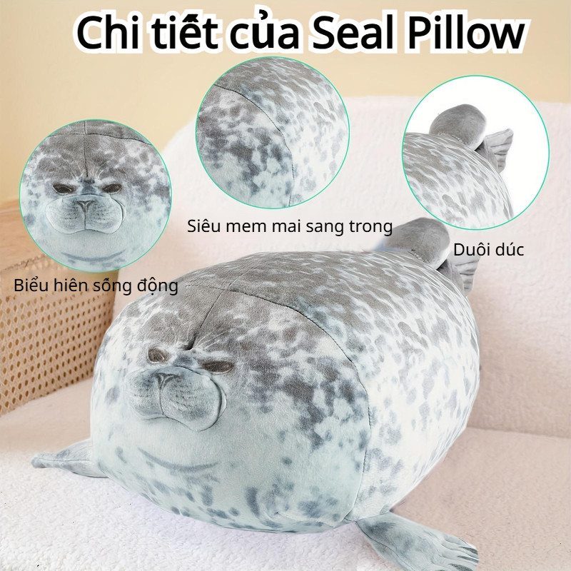 🔥Giá sốc🔥Gối hình hải cẩu/gấu hình hải mềm mại/gấu bông/gấu nhồi bông/gối ôm thú/ hình cẩu/hải bông/