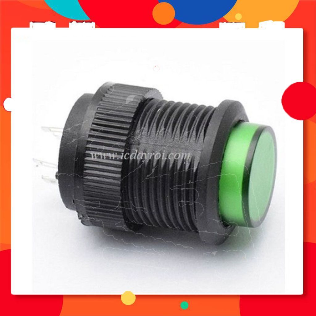 [2 Cái]- Nút nhấn tự khóa R16-503AD màu xanh Điện Tử Store99