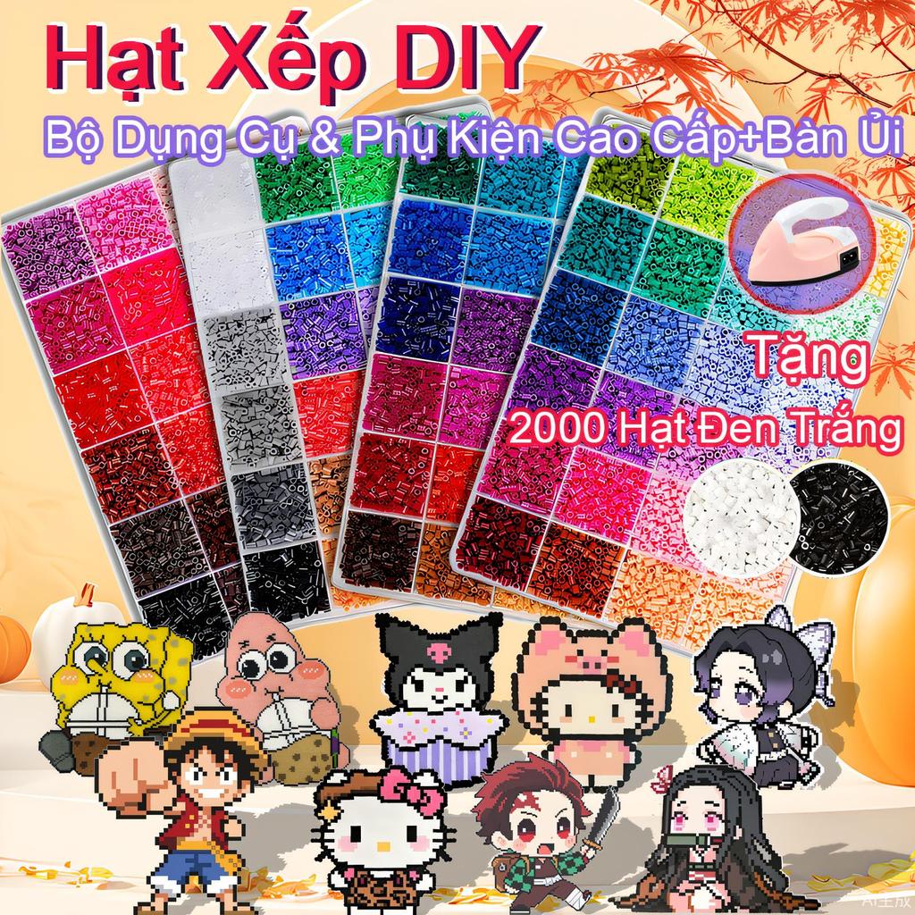 【Khoảng 1.4 vạn hạt/Hạt Xếp/Combo Đầy Đủ】Đồ chơi tự làm MARD/2.6mm hạt tổng hợp mới Tặng kèm Bộ xếp hạt thông mina Bànủi