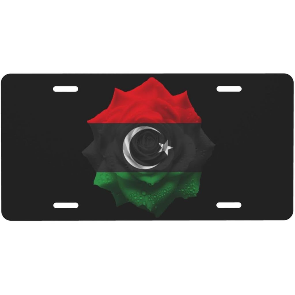 Hoa Libya Libya Libyas Cờ Biển Số Dành Cho Nam Nữ Cá Tính Trang Trí Xe Phía Trước Ốp điện thoại Mới 
