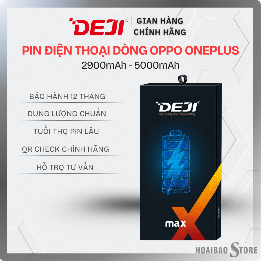 Pin điện thoại Deji cho One Plus 10 | One Plus 5 | One Plus 3 | One Plus 3T Dung lượng chuẩn