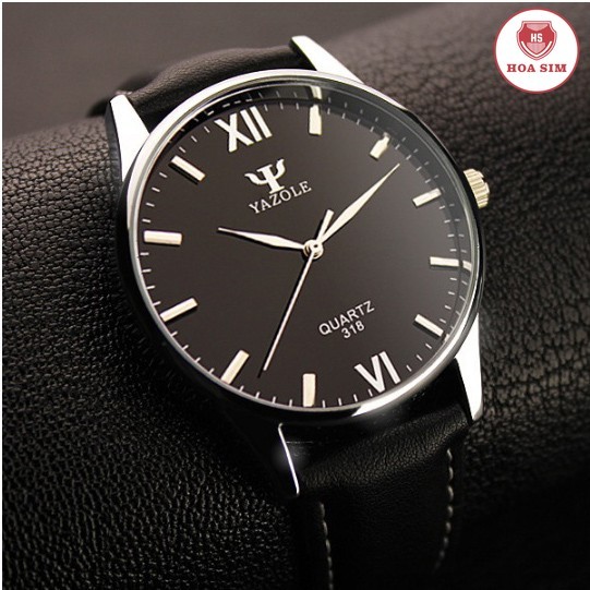 Đồng hồ nam Yazole 318 dây da