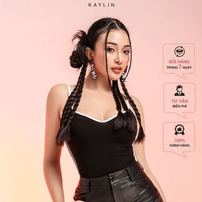 Áo thun KAYLIN hai dây viền eo phong cách N1816