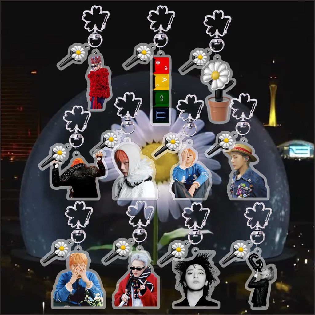 G-D G-D Kwon Ji-Dragon Phong Cách Mới Acrylic Móc Khóa Túi Mặt Dây Chuyền Trang Sức Ngôi Sao Hàng Hó