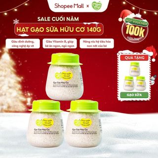  Combo 3 hũ gạo sữa hữu cơ Mămmy nấu cháo cho bé ăn dặm hũ 140gr 