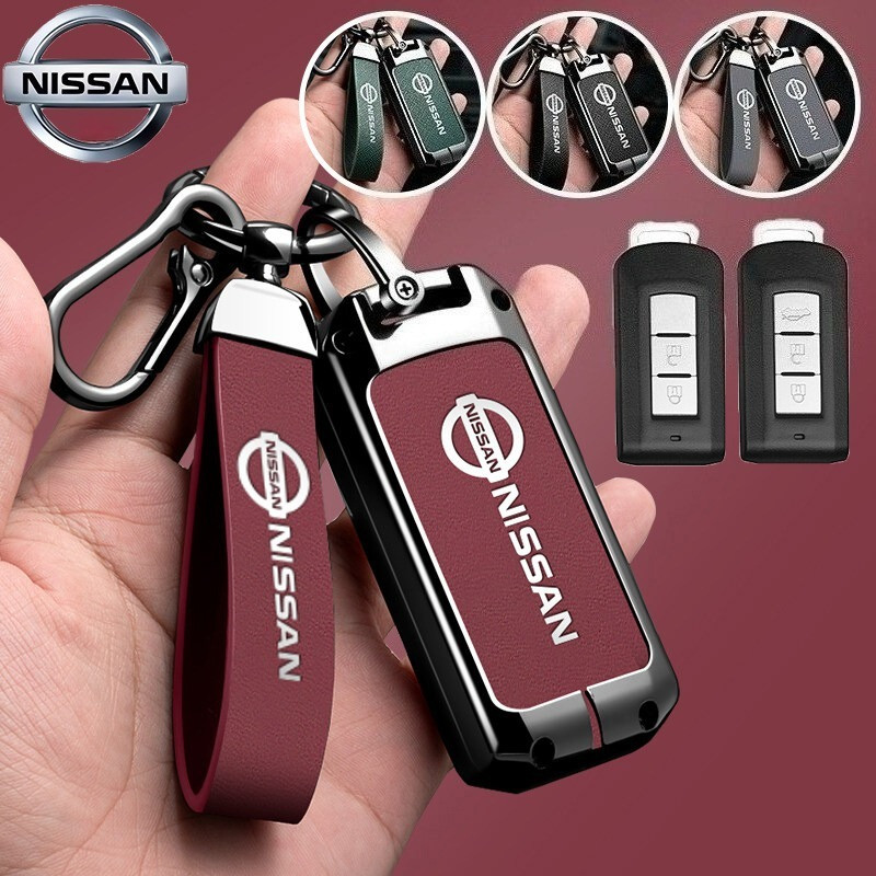 Hợp Kim Kẽm Da Thông Minh Chìa Khóa Từ Xa Ô Tô Chìa Khóa Fob Vỏ Bao Dây Xích Nút Bảo Vệ Móc Khóa Cho