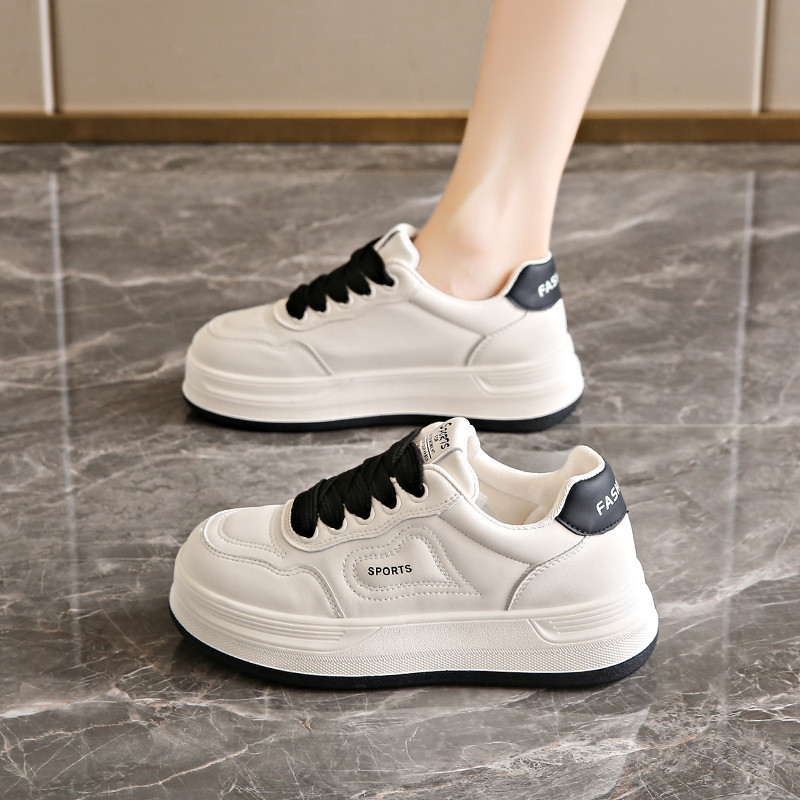Women's Shoes B633-Thick-soled white shoes new spring versatile casual sports sneakers