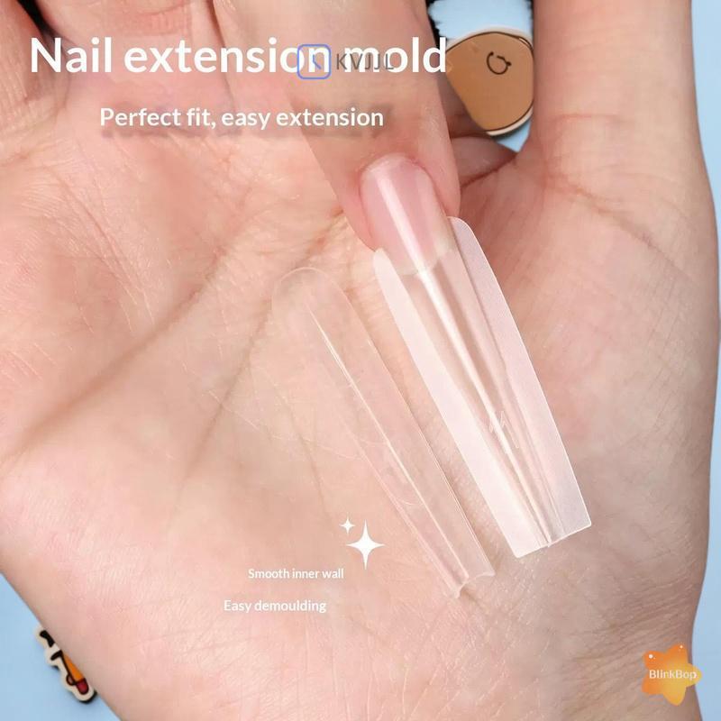 [KvJJL-t] 140 / 280 chiếc Sandwich Dual Nail Forms Extensions-Dual Forms Top Bottom Mold Long Square