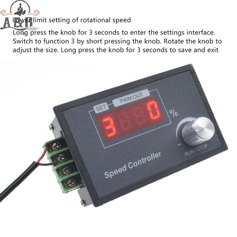 [A & B Dec] Bộ điều khiển tốc độ động cơ DC6-60V có núm mã hóa Điều khiển tần số có thể điều chỉnh c