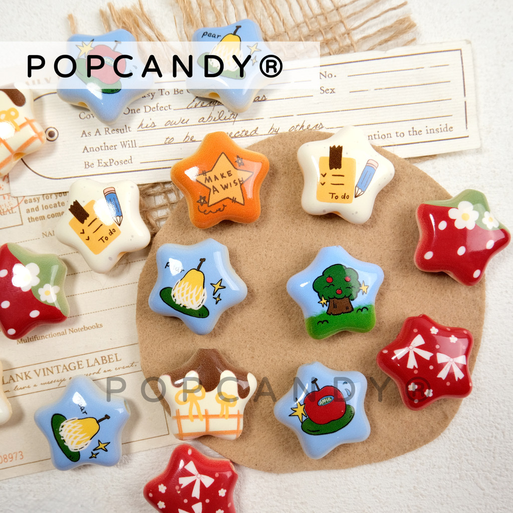 Dây Chuyền và Móc Khóa Handmade từ Acrylic Hình Ngôi Sao - Phụ Kiện Thời Trang