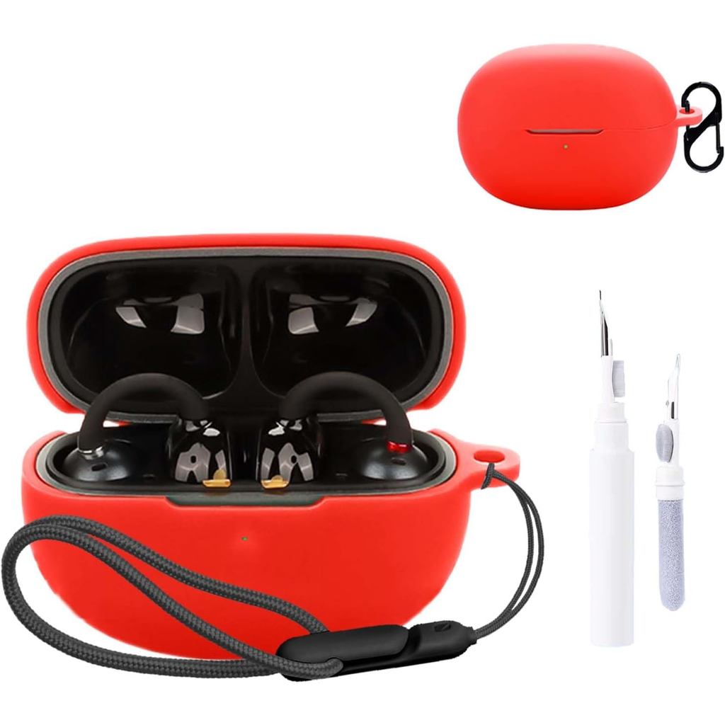 Dành cho Vỏ kẹp EarFun, Vỏ bảo vệ tai nghe NOUKAJU (có Carabiner + Dây buộc + Bút làm sạch) Chống rơ