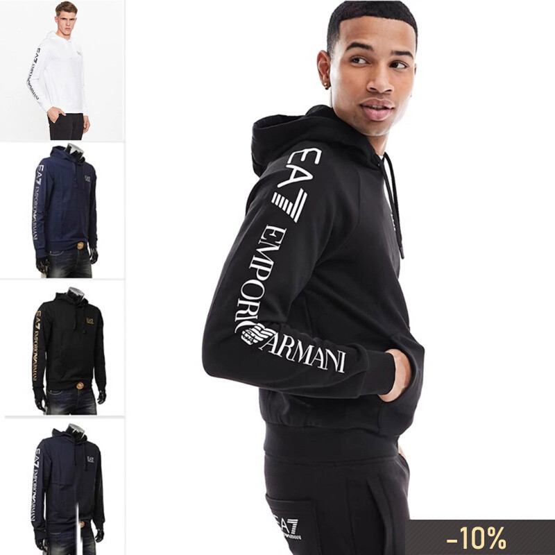 Armani / Armani EA7 Áo thun Cotton có mũ trùm đầu dành cho nam Armani / Armani EA7 Nhãn + Thẻ