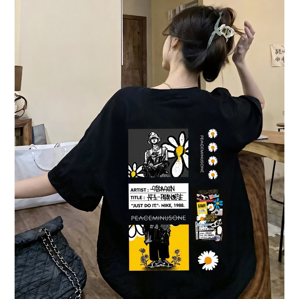 Áo Thun GD Gdragon Peaceminusone 3 Cúc Họa Mi by Xfire Vietnam. Vải 100 Cotton, 2 chiều