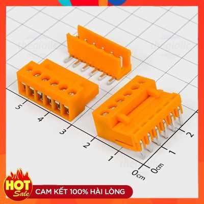 [3 Cái]- HT-3.96-6-R Terminal Block 6 Chân Cong 3.96mm 300V 10A ChipViet Store