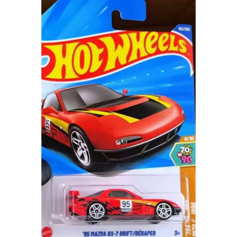Hotwheels Hotwheels MAZDA RX7 Drift Xe thể thao màu đỏ MAZDA RX-7 163 25N /