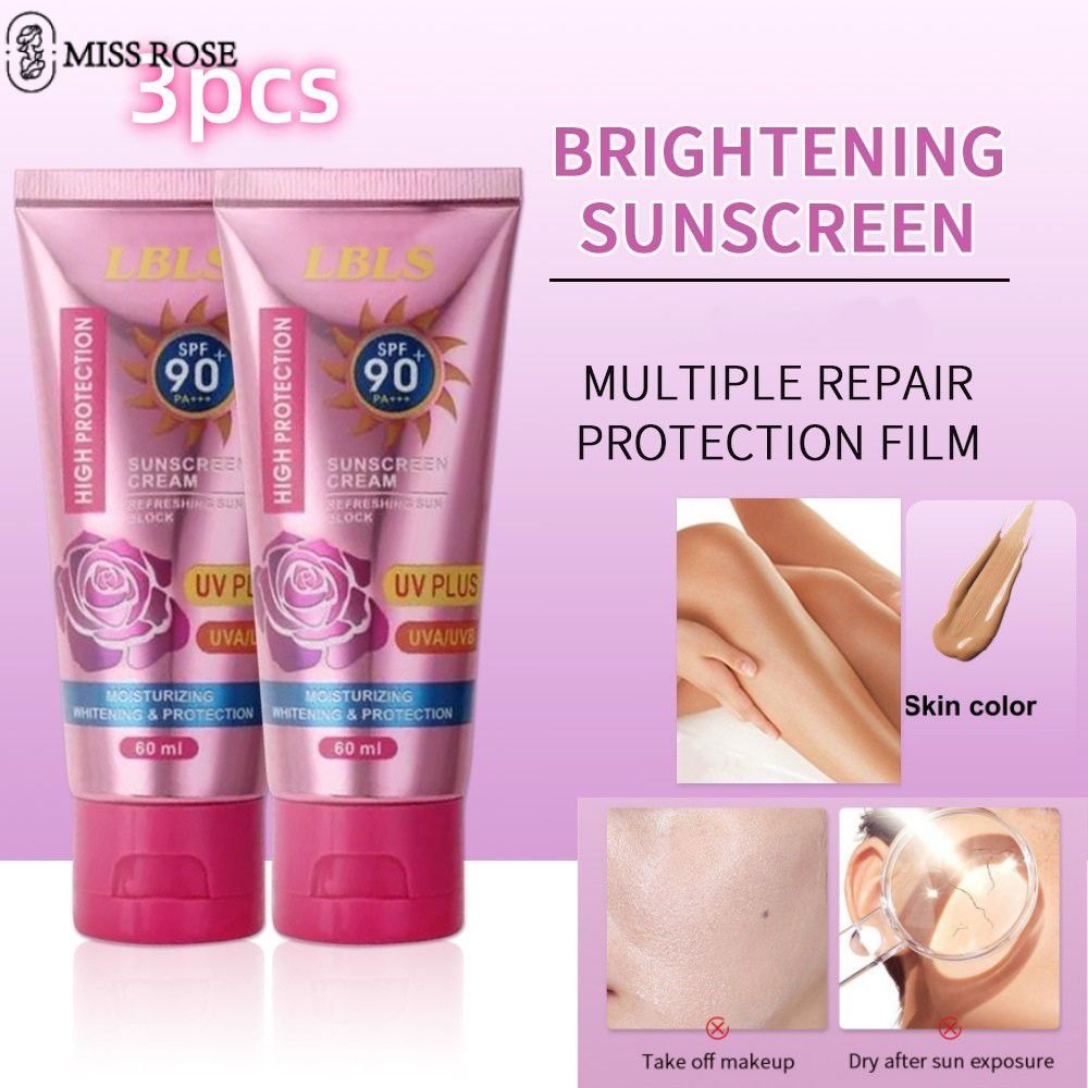 Miss Rose 3 Chiếc Kem Nền BB đa Tác Dụng Phục Hồi Da Lbls Rose SPF 90+ Kem Chống Nắng Bảo Vệ Cao Cho