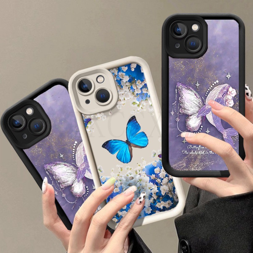Tương thích với Xiaomi Poco X6 X7 PRO F5 X5 Pro F4 F3 GT X4 X3 GT C61 Blue Morpho Dreamy Butterfly I