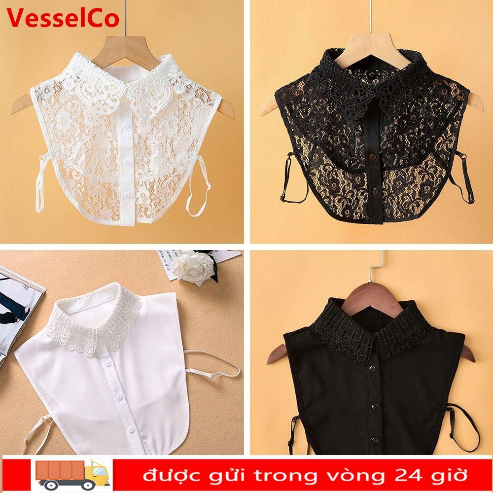 Cổ áo giả ren có thể tháo rời DIY, phù hợp với áo sơ mi nữ