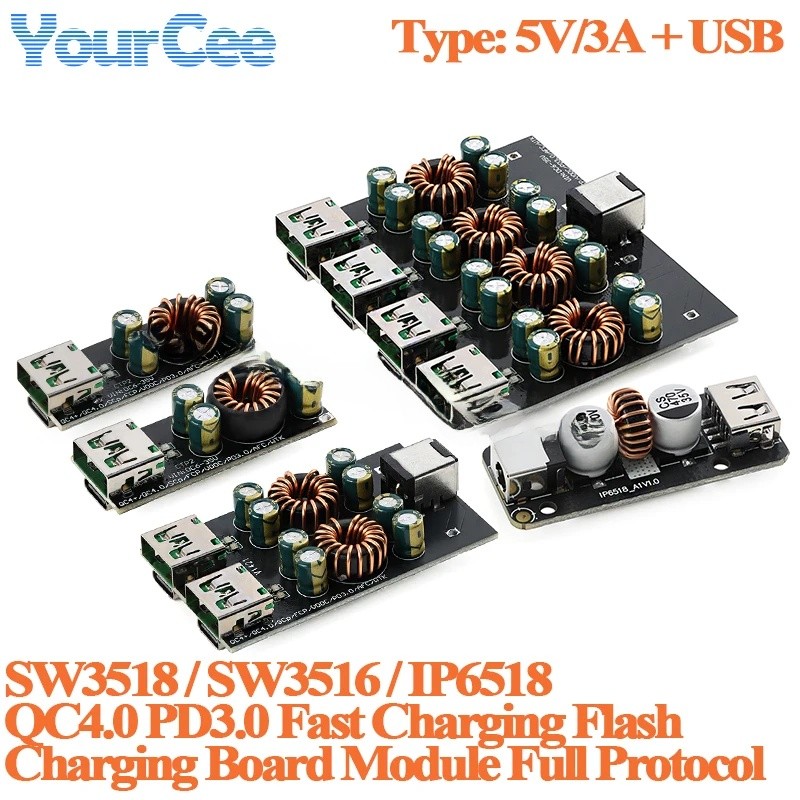 SW3518 SW3516 IP6518 QC4.0PD3.0 mô-đun sạc flash sạc nhanh giao thức đầy đủ cho điện thoại di động s