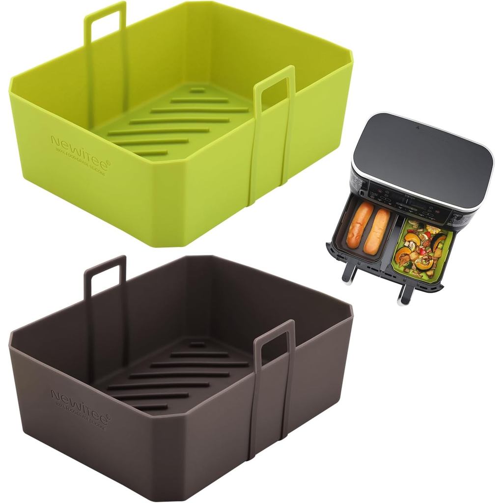 Air Fryer Silicone Liners 10QT Dành Cho Ninja DZ550 / DZ401, 2 Gói BPA Free Platinum Silicone Air Fr