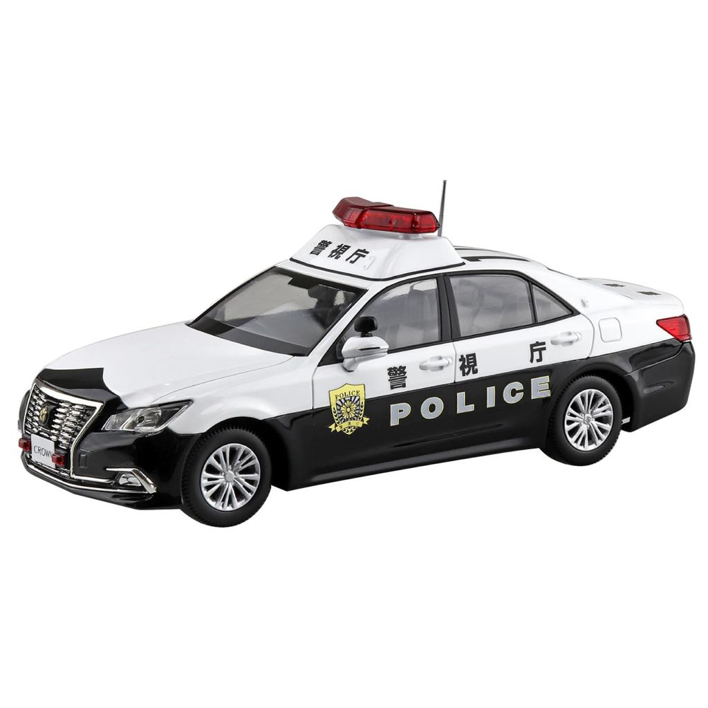 Aoshima Bunka Kyozaisha 1/32 Raku Nhựa Snap Kit No01-PC Toyota Crown Xe Tuần Tra Mã Màu Mô Hình Nhựa