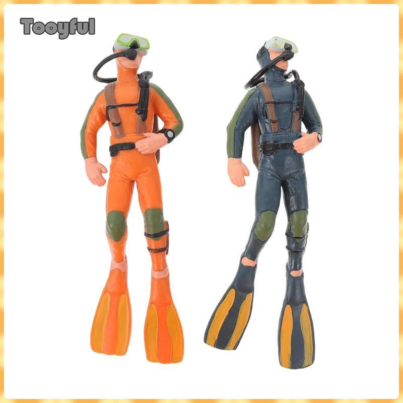 Diver Các Bức Tượng Mini DIY Trang Trí Bể Cá Phụ Kiện Trang Trí Thực Tế Scuba Diver Đồ Chơi Mô Hình 