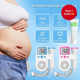   Máy đo nhịp tim thai 3MHz với màn hình LCD thiết bị theo dõi nhịp tim thai nhi tại nhà & theo dõi thai kỳ có thể sạc lại. 