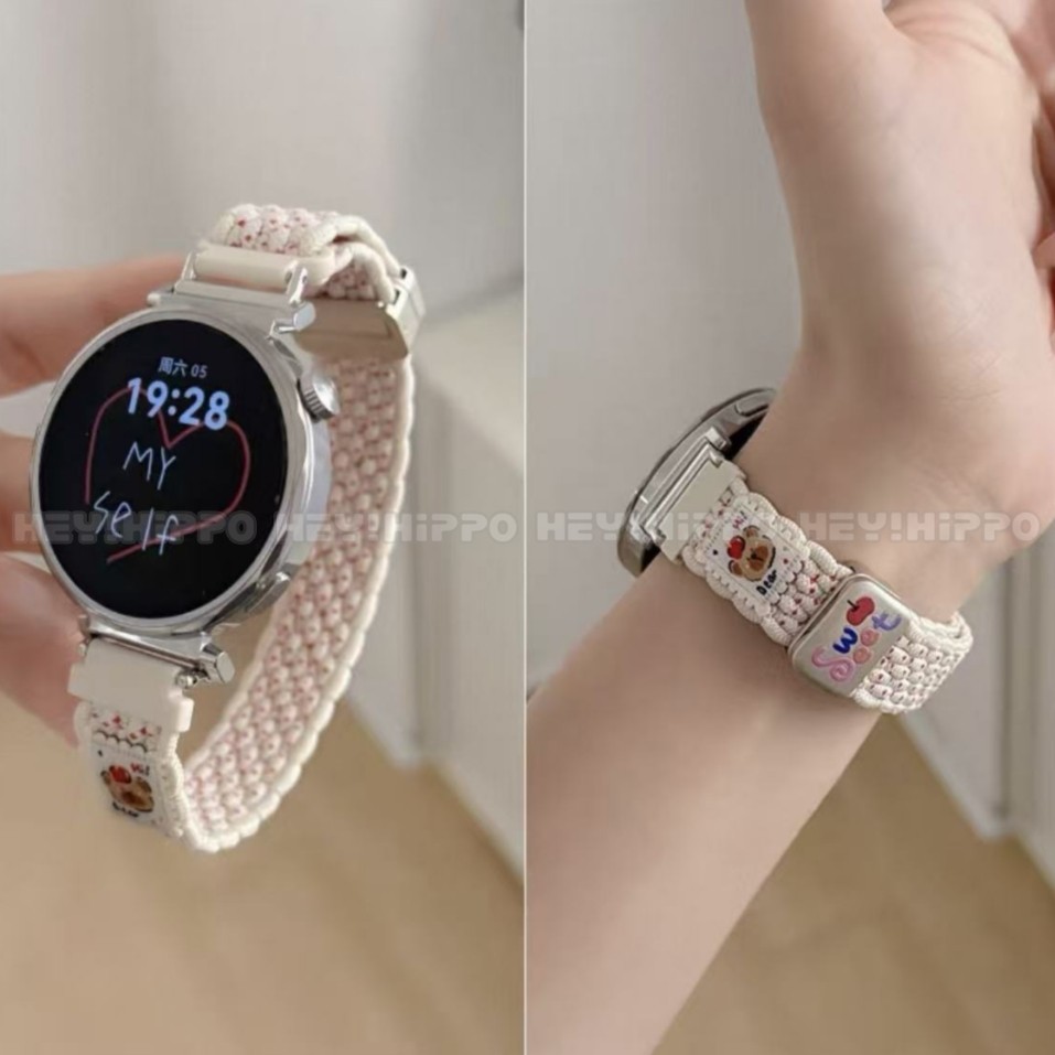 Dây đeo từ tính dệt Thích hợp cho Huawei GT6 Dây đeo Nylon 41mm 46mm GT6pro Dây đeo gấu Thích hợp ch